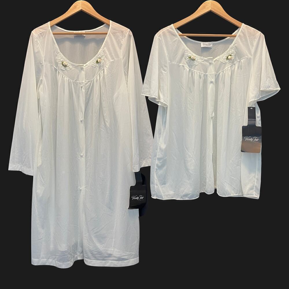 Vanity Fair Vintage Ivory Boudoir Set L | NWT, Original Tags, Bridal Robe & Gown
